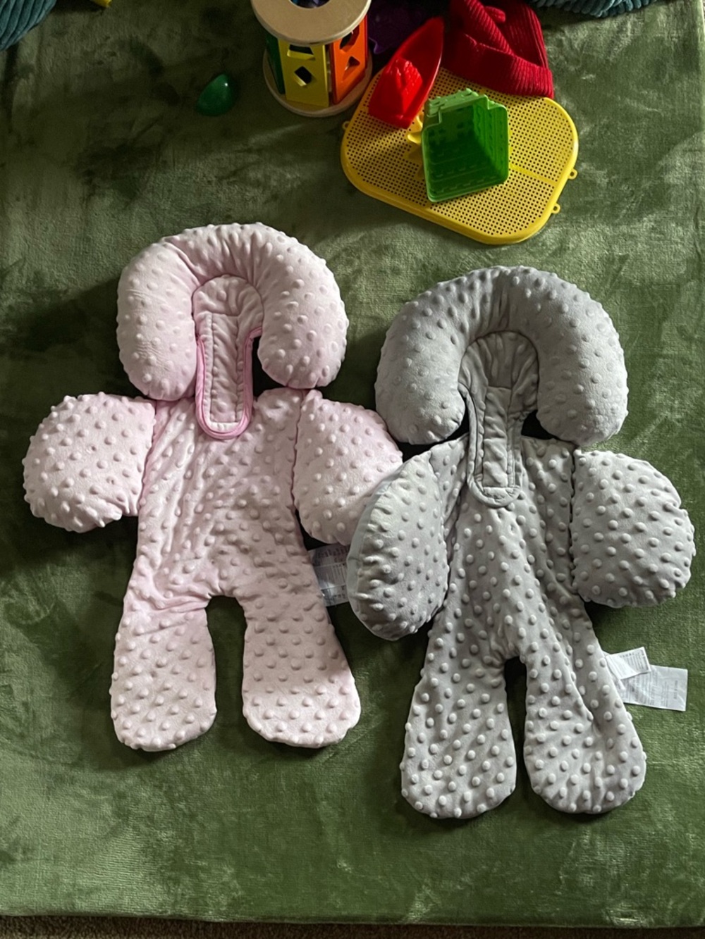 Plush Minky Infant Head and Body Support - Pink only grey is sold